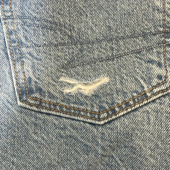 American Eagle AE Jean Shorts Distressed Flower Embroidery Women Juniors Size 0 - Picture 10 of 16